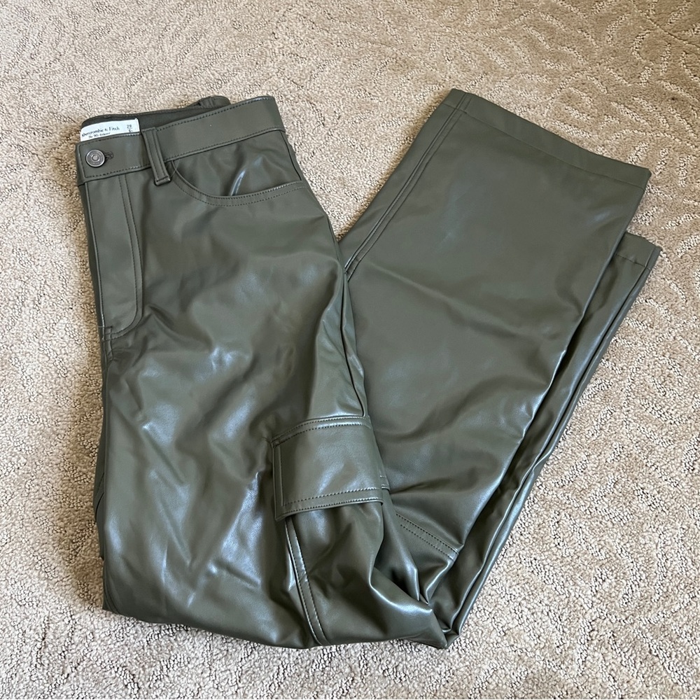 Abercrombie & Fitch Vegan Leather 90s Relaxed Pants